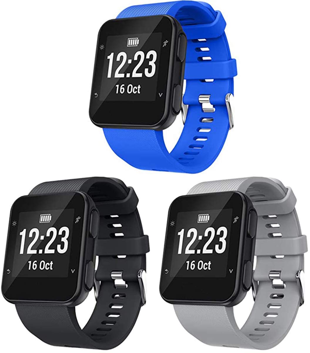 Shieranlee Band Compatible with Garmin Forerunner 35, Soft Silicone Watch Band Replacement Strap, for Garmin Forerunner 35 Smart Watch, Fit 5.11-9.05 Inch (130mm-230mm) Wrist