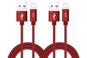 RoFI Phone Charger Cable, [2Pack 2 Feet] Nylon Braided Fast Charging USB Cord 0.6M Compatible Phone X 8 8 Plus 7 7 Plus 6s 6s