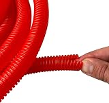 On1shelf PE Red Corrugated Conduit Flexi Pipe 15mm Split 10m view 3