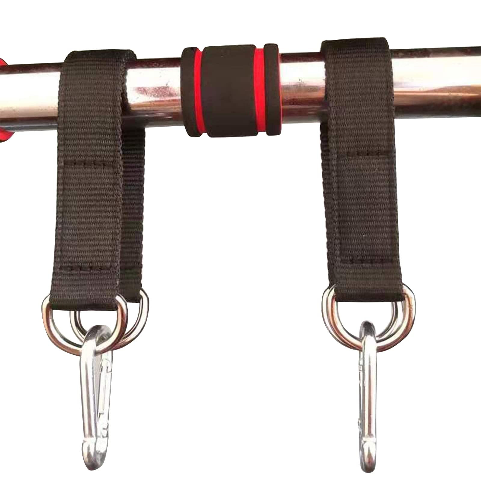 Rope Hanging Chair, Hook Carabiner for Door Bar, Hammock Attachment, Swing Attachment Tree, Swing Hanging Strap, Hammock Hanging Chair, Waterproof D-Rings, Polyester Fibre Strap (2 x 40 cm)