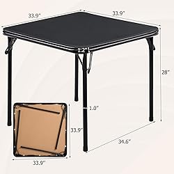 FurnitureR 5-Piece Folding Table and Chair Set