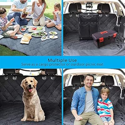Black Maxtuf Cargo Liner For Dogs Car Trunk Cover Dog Trunk Seat Cover Back Seat With
