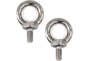 M12 Eye Bolt 304 Stainless Steel Heavy Duty Lifting Ring Bolt Screws Pack of 2