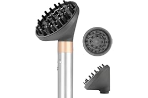 TEXOVYRAX Diffuser attachment compatible with Dyson Airwrap Multi-Styler, Fast Drying, Volumizing, match HS01 HS05 i.d. Gray