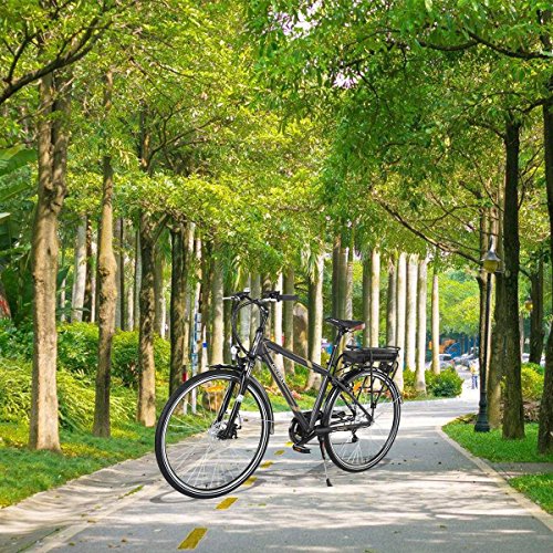 Onway 6 Speed 700C Man City Electric Bicycle, 6061 Aluminium Alloy Frame, with Removable Lithium Battery