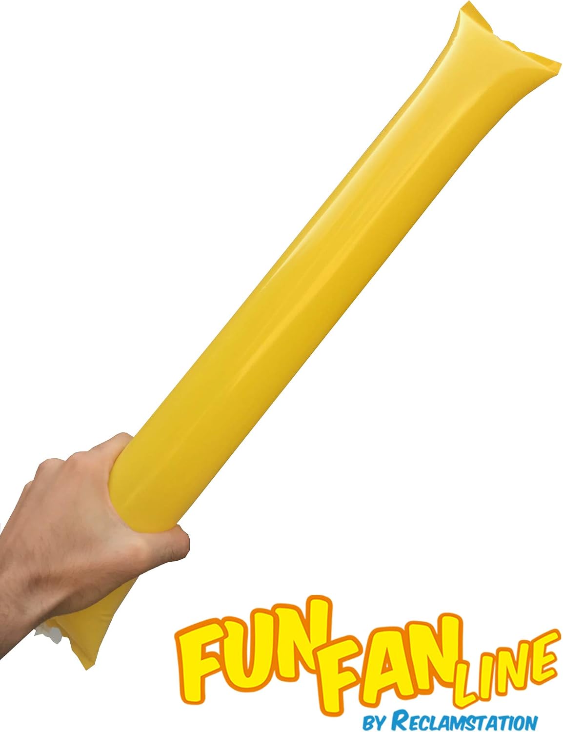 FUN FAN LINE - Pack 50 works of Reusable Inflatable Clapping Sticks, Yellow, Normal - Image 4