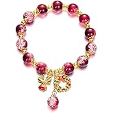 Christmas Beaded Stretch Bracelets Cute Cartoon Santa Claus Reindeer Christmas Tree Snowflake Jingle Bell Charm Bracelets Y2k Holiday Xmas Party Jewelry Gifts for Women