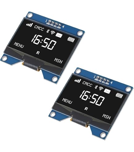 Écran OLED Blanc 1.54" 128x64 SSD1309 – Module IIC 4 Broches Soudées, Super Net