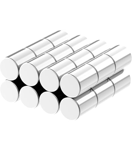 20-Pack N52 Rare Earth Neodymium Disc Magnets - 1/4" Diameter X 1/8" Thick, Nickel Coated