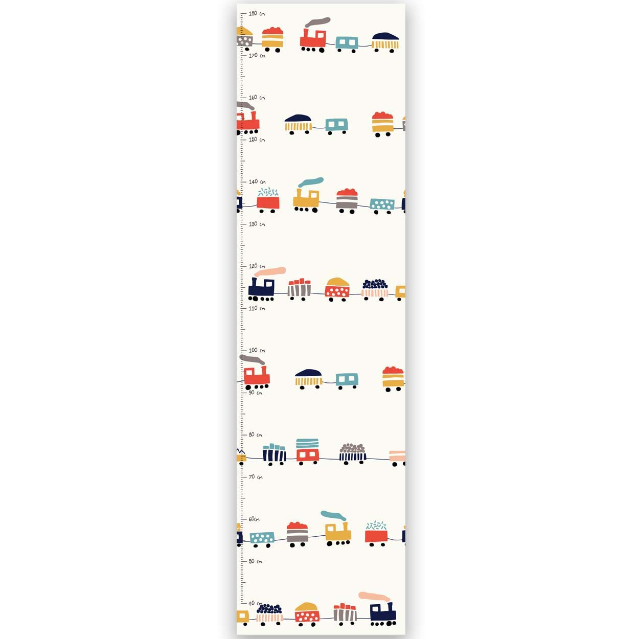 Paper Themes Childrens Height Chart for Kids Nursery Wall, or Bedroom, 1500x400mm Printed on Durable Vinyl Paper - Little Cars