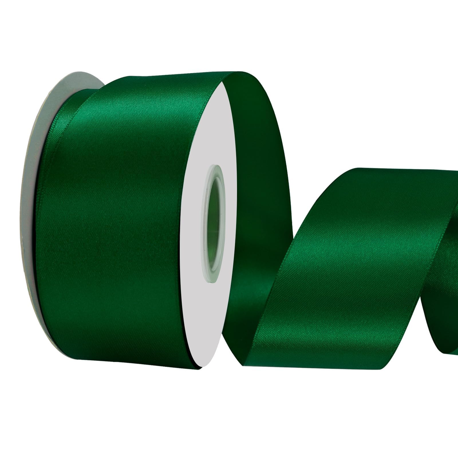 LoomJoyz Double Sided 50mm Forest Green Satin Ribbon 45 Meters Satin Ribbon Ideal for Gift Wrapping Flower Bouquet Crafts Weddings Floral Arrangements & Bows