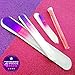 Glass Manicure & Pedicure Set by Bona Fide Beauty - 4-Piece Czech Crystal Glass Nail File Set - Complete Fingernail & Toenail Care - Files Nails Gently, Leaves Nails Smooth