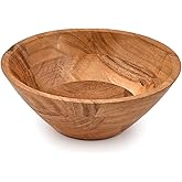 BHAVATU Salad Bowl Acacia Wood kitchen counter centerpiece Serving Bowl Or Fruit Basket For Kitchen Décor (7" x 7" x 2.5")
