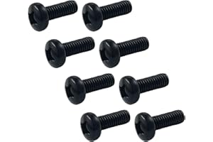 OTTOPO Rear License Plate Screws Black Compatible with Toyota 4Runner Camry Highlander Corolla Honda Pilot Accord CRV Civic Fit Lexus Acura M6-1.0 X 16mm 18-8 Stainless Steel 8 Pack