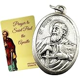 Westmon Works St Paul Medal Set Italian Metal Medallion with Saint Prayer Holy Card