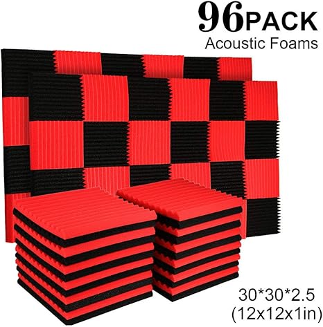 96 Pack Acoustic Panels Soundproof Studio Foam For Walls Sound