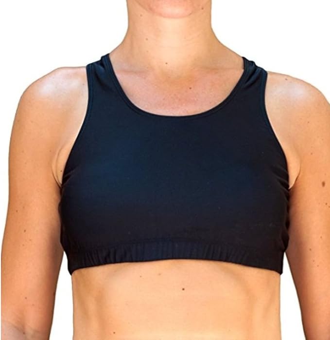 HydroChic Women’s Mastectomy Racerback Swim and Sports Bra, Wire Free Post Surgery Bra at Amazon
