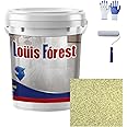 Louis Forest Epoxy Floor Paint, High-Gloss Marble Effect Waterproof Water-Based Epoxy Floor Paint (yellow)
