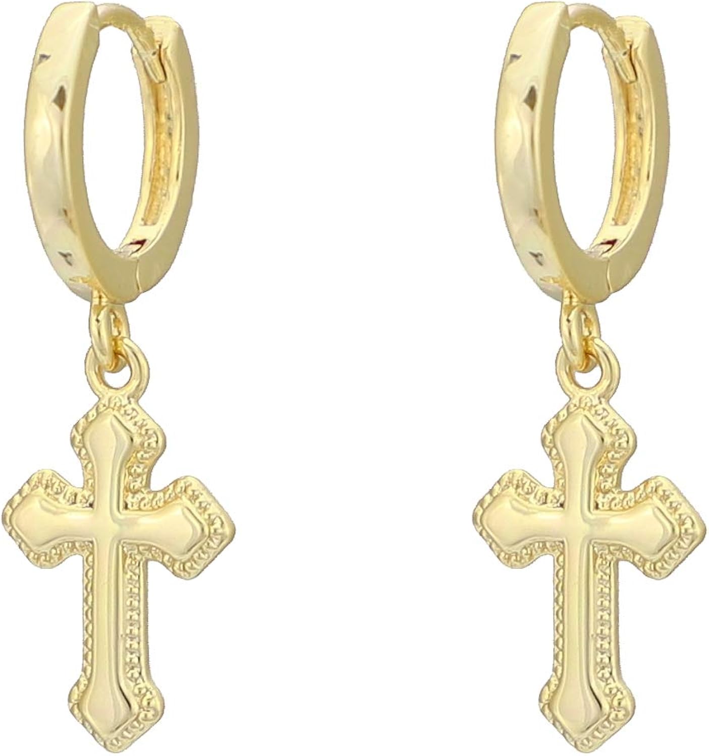 Cross Earrings (Gold) Clothing