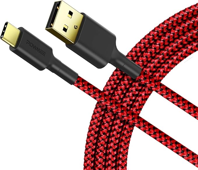 Amazon Com Usb Type C Cable Powmee Usb C Usb A Nylon Braided Fast