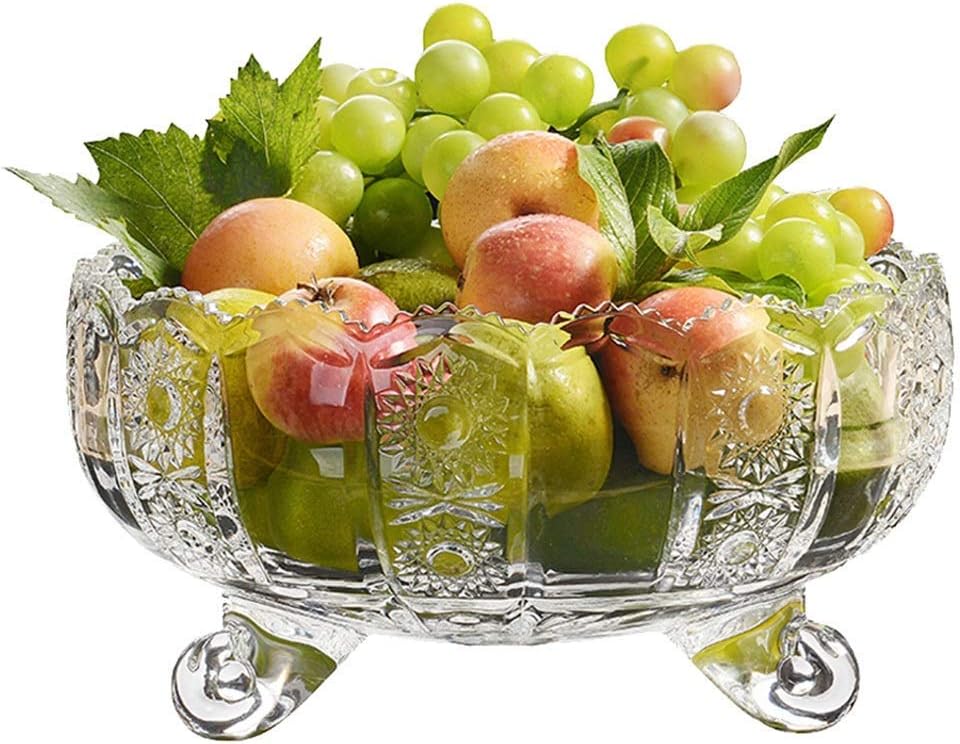 QTQHOME Tazones de Frutas Tazones de Frutas de Vidrio,Plato Hondo