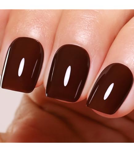 Amazon.com: Gel Polish, 0.5 Fl Oz Deep Cherry Brown Gel Polish