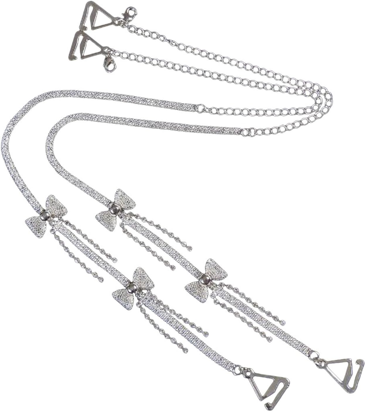 Treasurebay Elegant Decorative Bra Straps Triple Rows With Bow