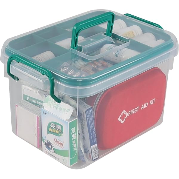 Caja Organizadora De Medicamentos 3 Niveles | Transparente, Con Cierre Hermético | Ideal Para Botiquín Doméstico