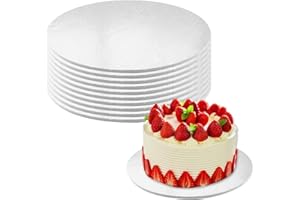 AUMODIZZY 10 PCS Cake Drums, 1/4 Inch Thick 12 Inch Round Cake Boards, White, Professional Quality Cake Cardboards, Card Base, Cake Mat White