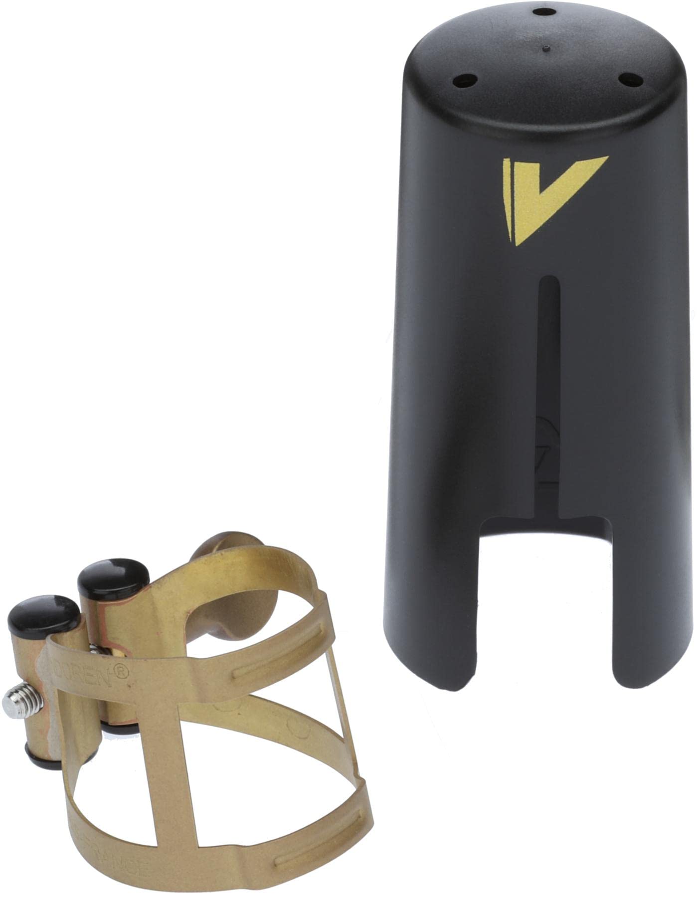 Vandoren LC56AP Soprano Saxophone Aged M/O Ligature with Plastic Cap, Gold
