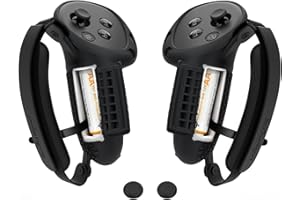 SoJumpvr Controller Grips Cover Compatible with Meta Quest 3S/Quest 3 Accessories, Hand Strap with Battery Opening, Knuckle Straps with Widen and Thicken Sponge(Not for Charging Dock) (Black)
