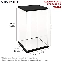 NONEMEY Clear Acrylic Display Case with Remote
