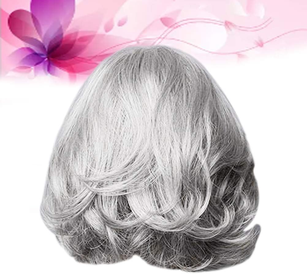 Beaupretty Short Curly Grey Wig for Women Natural Looking Haircut Wig Cover Comfortable Breathable Party Cosplay Hair Accessory - Image 4