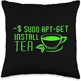 Sudo Apt-Get Install Coffee Linux Programmer Throw Pillow
