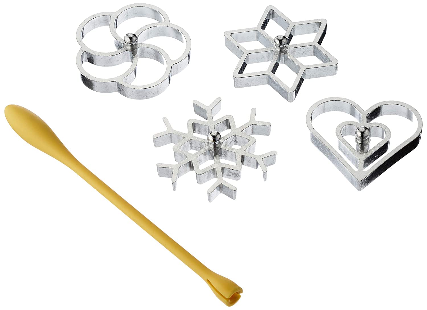 Tescoma Rosette Waffle Maker, 4 Pcs Delicia, Assorted, 31 x 13 x 2.2 cm