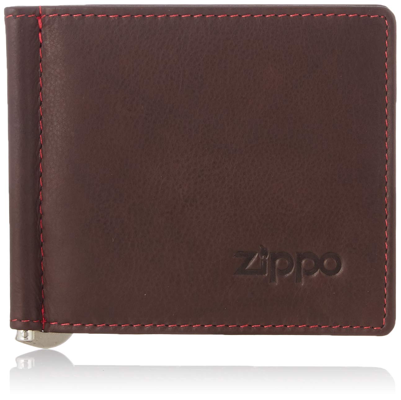Zippo - Men’s Wallet, Leather, Brown, with RFID Protection, Money Clip, Ideal for Cards and Notes