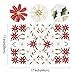 OurWarm 6pcs Embroidered Christmas Placemats, Red Poinsettia Placemats with Holly for Christmas Holiday Decorations, 11 x 17 Inch Christmas Table Mats