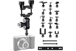 RNVEASS Dash Cam Mount, Rearview Mirror Bracket Installation Kit, for Rove APEMAN CHORTAU VANTRUE Crosstour Old Shark GoPro Roav YI Z-Edge KDLINKS Falcon Zero Peztio and Most Dashcam DVR GPS,16 Connectors