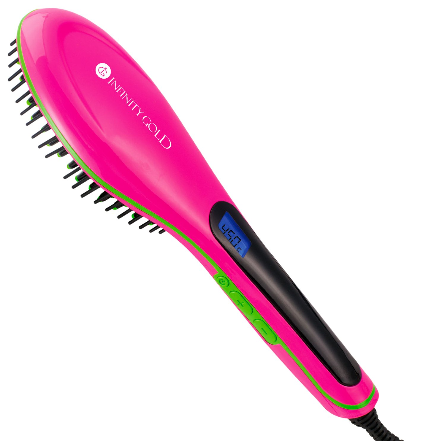 Infinity Gold Straightening Brush with Infrared LED, Pink