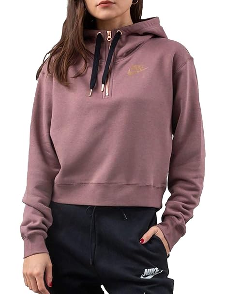 Nike Sportswear Air FLC Sudadera Capucha Mujer Rosa M (Medium)