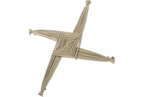 Veemoon Large Woven Rush Wall Hanging Cross, Irish Blessings Cross Decor for Religious and Wedding Home