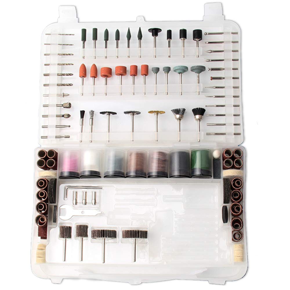 ANCLLO Rotary Tool Accessories Kit 268pcs with Plastic Box, Fits Dremel Rotary Tool, Multifunctional Universal Fitment for Grinding, Sanding, Carving, Polishing