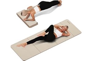 IDIDI Foldable Yoga Mat Extra Thick 0.32 Inches Eco-Friendly POE Material, Non-Slip Design Fitness Mats, Multi-Purpose Workout Mats For Studio or Home Use (70 x 24 x 0.32 inches）