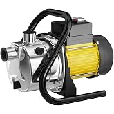 SHANGDA Water Transfer Pump Electric Shallow Well Pump 1.6HP 1900GPH for Lawn Garden Irrigation, Yellow