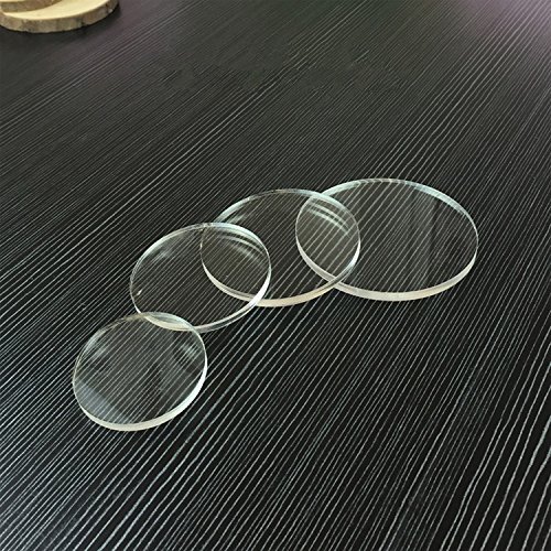 MEYA Set of 20pcs Clear Acrylic Discs, Plexiglass Laser Cut Round Circle 1/8" (Dia 1.5")