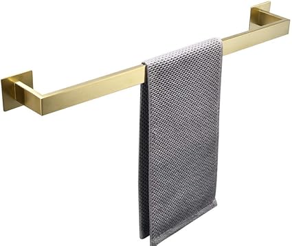brushed gold towel rail