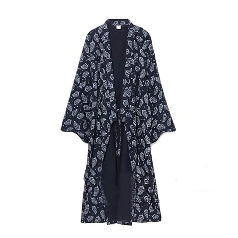 Fancy Pumpkin Lose Herren Baumwollrobe Hotel Sauna Lange Ärmel Bademäntel Pyjamas