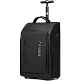 GOTECH Rolling Backpack Waterproof Commuter Backpack with Wheels for Business, Laptop Compartment for 15.6-Inch Laptop, Wheeled Carry-On Bag for Adults