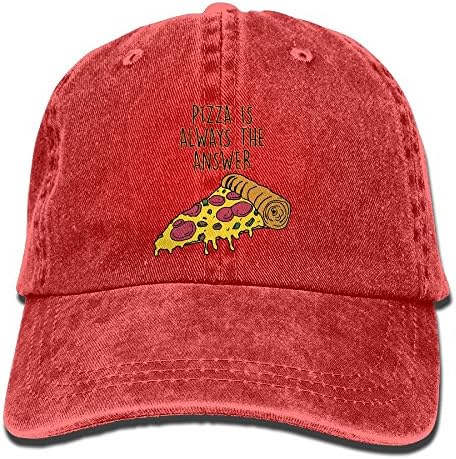 NEW FACUP Pizza Is Always The Answer Unisex Washed Twill Cotton Baseball Cap Vintage Adjustable Hat