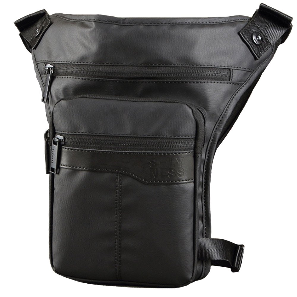 FiveloveTwo Small Waterproof Waist Fanny Pack Tactical Thigh Military Drop Leg Bag Multi-Purpose Racing Camping Hiking Motorcycle Bike Cycling Utility Pouch Black